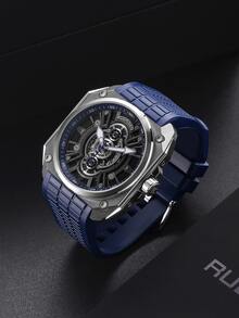 Men Hollow Out Mechanical Watch - Clear - View 7