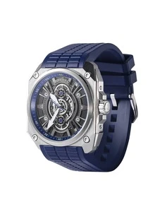 Men Hollow Out Mechanical Watch - Clear - View 8