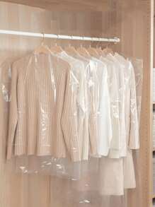 5入組/套塑料衣服罩臥室用透明一次性掛衣袋
