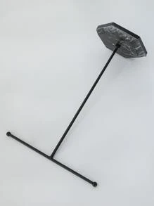 1入組鐵首飾類極簡大理石紋樣式珠寶塔 - 黑色 - 查看 2