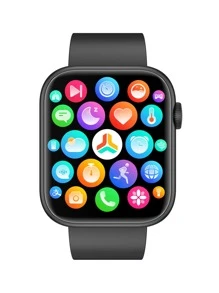 1pc Heart Rate Monitoring Smart Watch & 1pc Replacement Watchband - Black - View 3