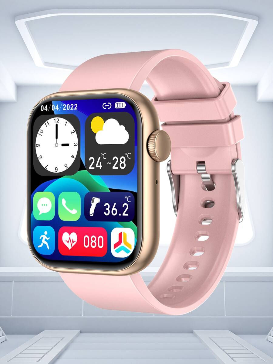 QX7 Smart watch 1.85 Inch watch call Temperature Heart Rate Monitoring smartwatch - Pink - View 1