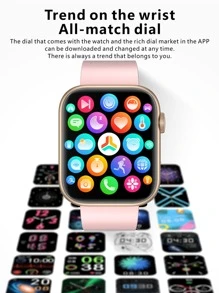 QX7 Smart watch 1.85 Inch watch call Temperature Heart Rate Monitoring smartwatch - Pink - View 5