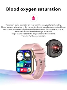 QX7 Smart watch 1.85 Inch watch call Temperature Heart Rate Monitoring smartwatch - Pink - View 6