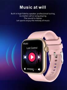 QX7 Smart watch 1.85 Inch watch call Temperature Heart Rate Monitoring smartwatch - Pink - View 7