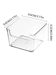 1入組PET抽屜儲物盒家用簡約透明桌面抽屜整理托盤 - 無色 - 查看 2
