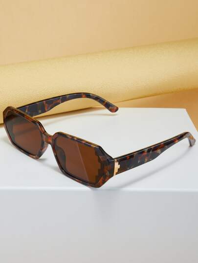 1pc/2pcs/3pcs/5pcs Women's Geometric Sunglasses, Fashionable For Outdoor Travel, Music Festival & Promotion