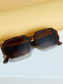 1pc/2pcs/3pcs/5pcs Women's Geometric Sunglasses, Fashionable For Outdoor Travel, Music Festival & Promotion - Brown - View 2