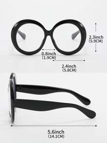 Gafas de marco redondo - Negro - Ver 3