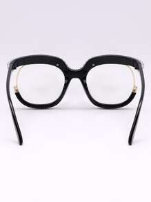 Gafas con diseño de diamante de imitación - Negro - Ver 2