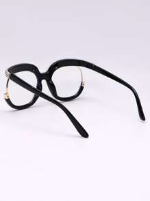 Gafas con diseño de diamante de imitación - Negro - Ver 4