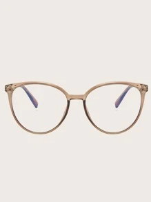 Cat Eye Frame Eyeglasses Clear Glasses Accessories Glasses Accessories For Women - Brown - View 2