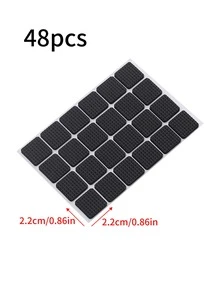 48 cái/bộ Tấm lót chân bàn EVA, Tấm lót chân bàn màu đen cho gia đình - màu đen - Xem 3