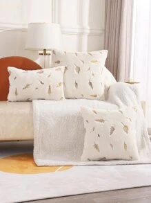 1 Chiếc Lá Thêu Đệm Không Chất Độn, Hiện Đại Flannelette Trang Trí Ném Gối Cho Gia Đình - Nhiều màu - Xem 1
