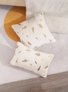 1 Chiếc Lá Thêu Đệm Không Chất Độn, Hiện Đại Flannelette Trang Trí Ném Gối Cho Gia Đình - Nhiều màu - Xem 6