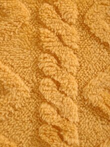 1入組簇簇球裝飾提花棉布枕套 - 黃色 - 查看 4