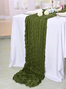 1 件 90x180cm/90*300cm/90*400cm 绿色/玫瑰色粗棉布桌布，适用于婚礼装饰、新娘送礼会、DIY 椅套、婚礼拱门装饰 - 橄欖綠 - 查看 4