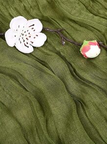 1 件 90x180cm/90*300cm/90*400cm 绿色/玫瑰色粗棉布桌布，适用于婚礼装饰、新娘送礼会、DIY 椅套、婚礼拱门装饰 - 橄欖綠 - 查看 5