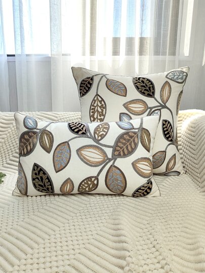 Chiếc Lá Thêu Trang Trí Ném Gối, Vải Đệm Cho Phòng Khách, Trang Trí Nhà Cửa