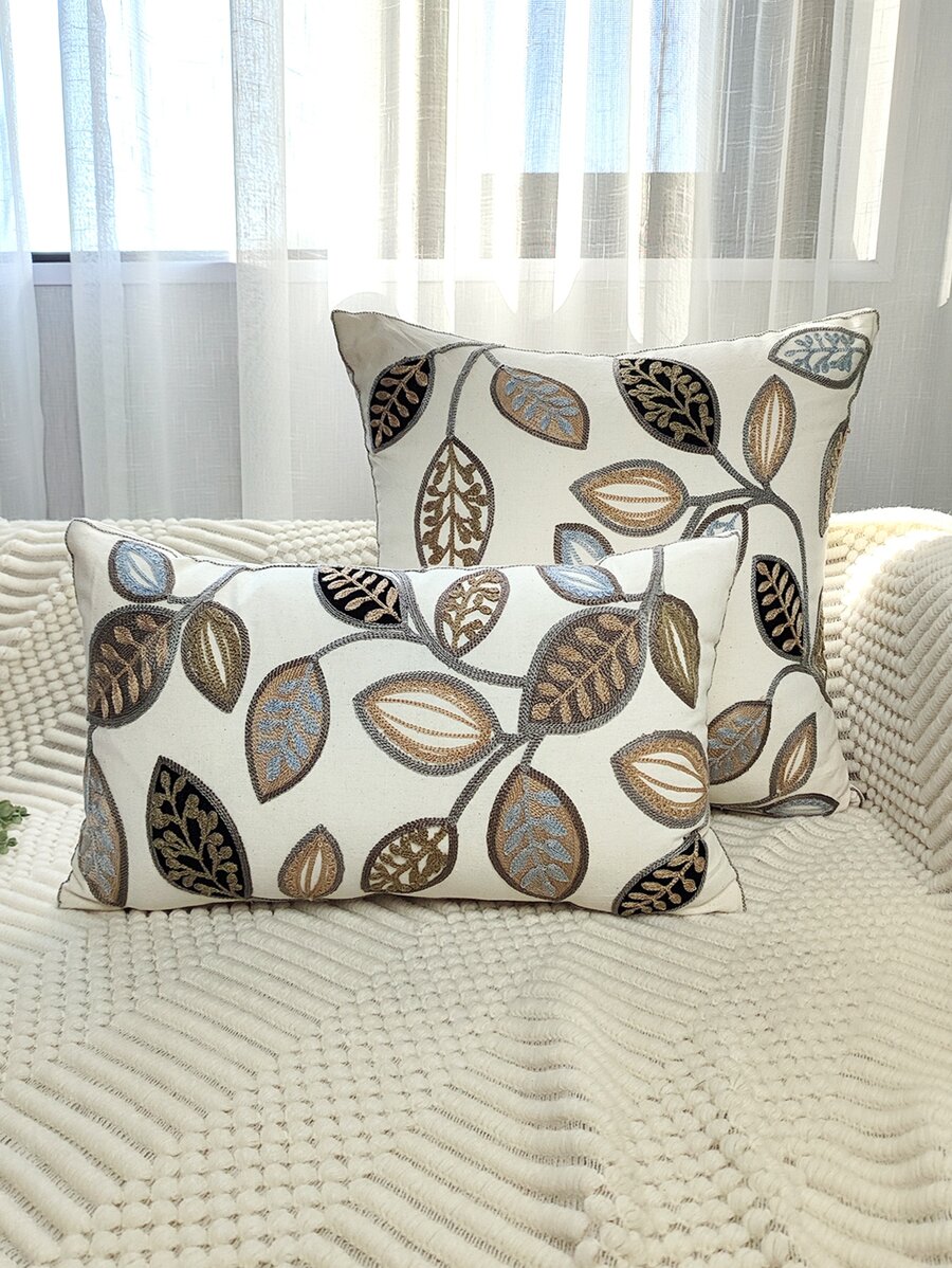 Chiếc Lá Thêu Trang Trí Ném Gối, Vải Đệm Cho Phòng Khách, Trang Trí Nhà Cửa - Nhiều màu - Xem 1