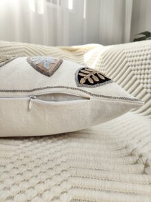 Chiếc Lá Thêu Trang Trí Ném Gối, Vải Đệm Cho Phòng Khách, Trang Trí Nhà Cửa - Nhiều màu - Xem 5