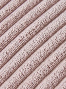 1pc Fabric Cushion Cover, Minimalist Pink Pompom Decor Decorative Throw Pillow Case Without Filler For Sofa - Pink - View 4