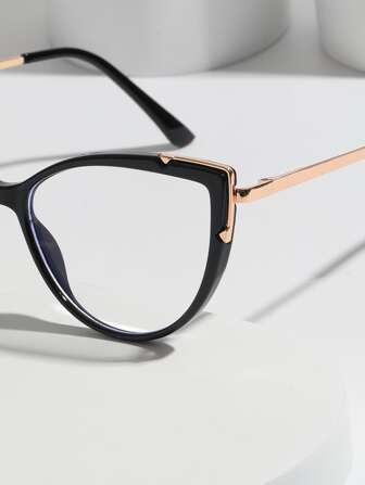 여성용 발렌타인데이 고양이 눈 모양의 클리어 안경 액세서리