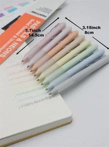 8 piezas Pluma pastel gel tinta - Multicolor - Ver 4