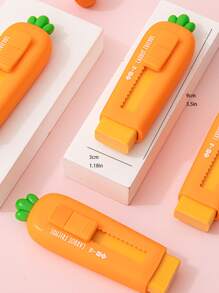 1pc Carrot Design Eraser - Orange - View 2