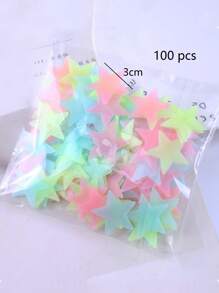 40入組星形在黑暗中發光隨機貼紙 - 彩色 - 查看 5