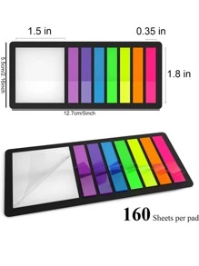 1pc Color Block Sticky Note - Multicolor - View 1