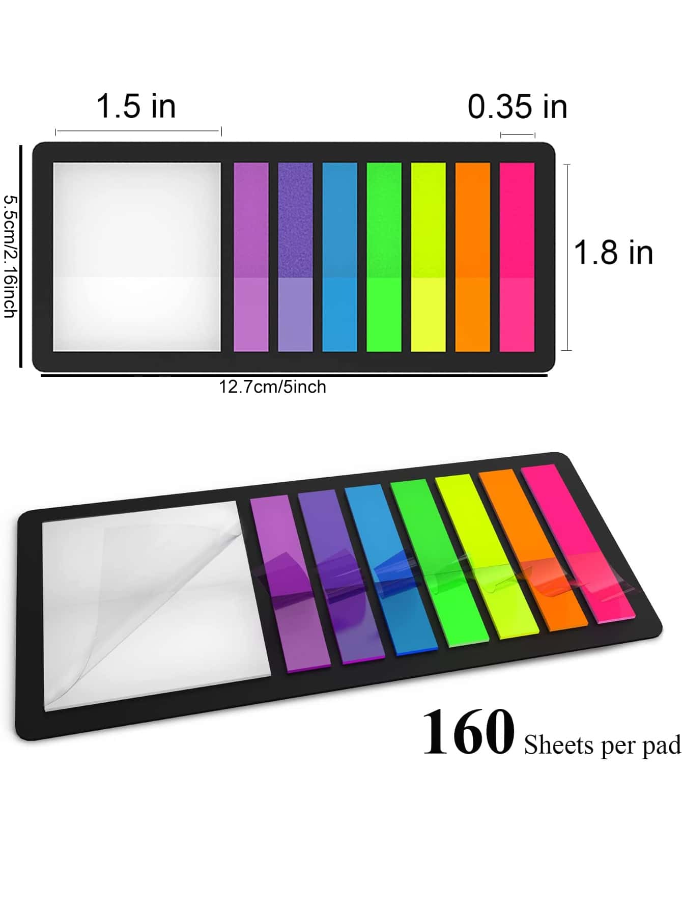 1pc Color Block Sticky Note - Multicolor - View 1