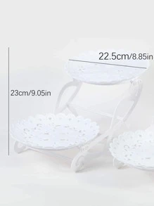 1pc Plastic Cake Stand, White Chair Shaped Cake Holder For Kitchen - White - View 4