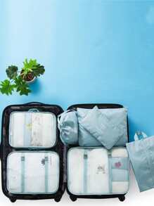 Bộ túi đựng đồ du lịch 7 chiếc đựng quần áo Tủ quần áo sắp xếp ngăn nắp Túi đựng vali Túi đựng đồ du lịch Túi đựng quần áo, Bộ đóng gói hình khối, Bộ túi đựng vali với giày Đồ vệ sinh cá nhân và túi giặt Đồ dùng học tập Trang trí phòng Trang trí phòng ngủ Vật dụng cần thiết trong ký túc xá cho giáo viên học sinh - Màu xanh lam - Xem 5