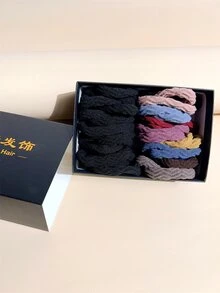 40 piezas Goma de pelo unicolor - Multicolor - Ver 2