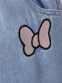 Toddler Girls Quần Shorts Denim Thêu Túi Quần paper-bag Loại bướm - Rửa nhẹ - Xem 5