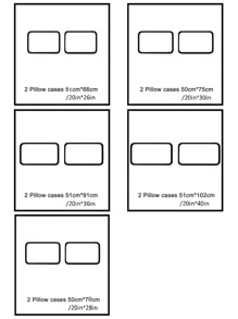 1pair Heart Embroidered Satin Pillowcase Without Filler - Black - View 8