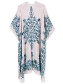 Floral Print Kimono - Green - View 2