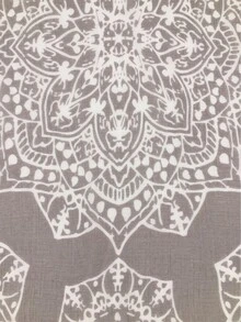 Floral Print Tassel Hem Kimono Summer