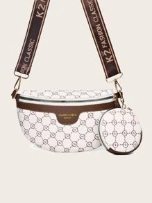 幾何圖案腰袋,附有包,女士配帶小錢袋 - 彩色 - 查看 7