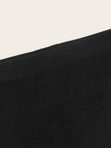 SHEIN ICON Váy bodycon Phương Tây Cô gái cao bồi Viền rìa - màu đen - Xem 5