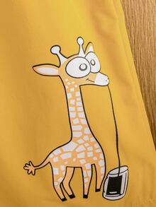 小男童卡通圖案POLO衫和短褲