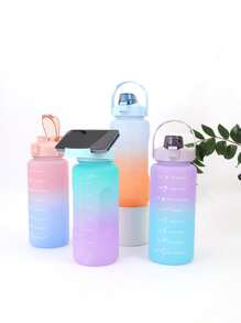 1入組2000毫升水瓶帶1入組水瓶蓋現代漸層便攜式水瓶和戶外瓶蓋套裝 - 紫色 - 查看 4