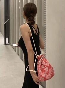 DAZY Solid Mermaid Hem Dress - Black - View 2