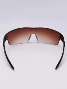 Sonnenbrille mit Wickel Design - Braun - Übersicht 2