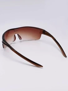 Sonnenbrille mit Wickel Design - Braun - Übersicht 3