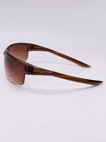 Sonnenbrille mit Wickel Design - Braun - Übersicht 4