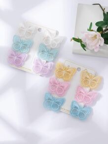 12入組小女童蝴蝶裝飾髮夾