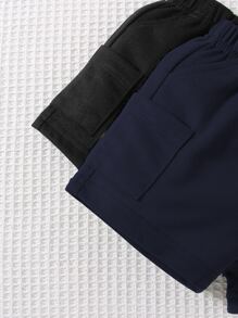 Baby Boy 2pcs Dual Pockets Elastic Waist Shorts - Multicolor - View 4