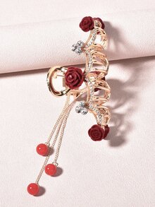 Garra de pelo con diseño de flor - Dorado - Ver 1